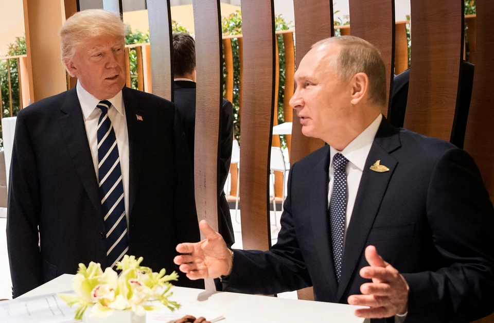 Владимир Путин и Дональд Трамп на саммите G20.