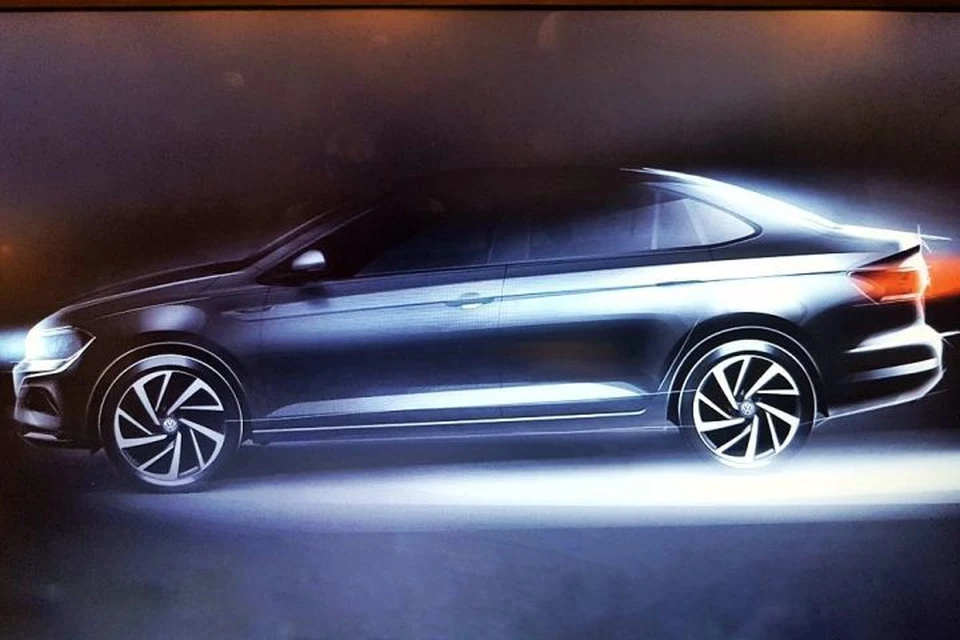 Официальных фотографий нового Volkswagen Virtus (он же Polo седан) пока нет, так что приходится удовольствоваться дизайнерским скетчем