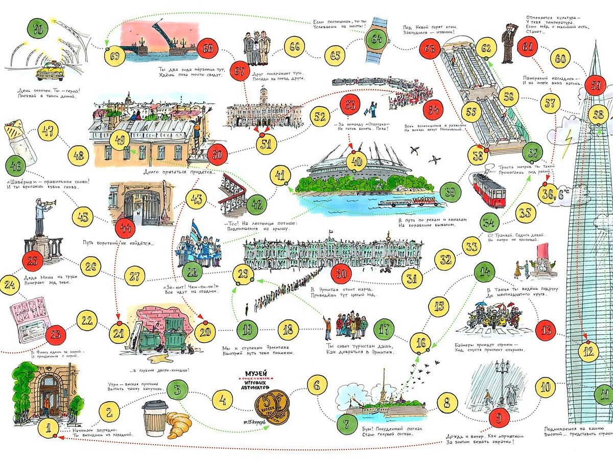 С утра до вечера: в Петербурге выпустили новую версию ленинградской игры-ходилки  - KP.RU