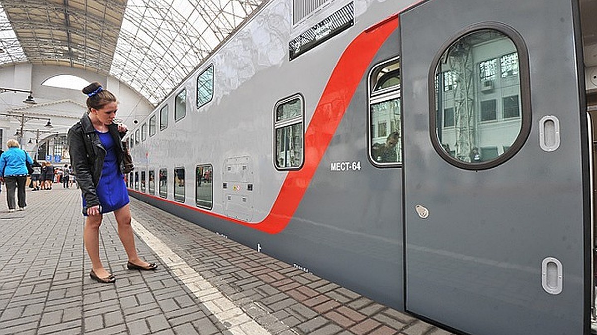 фото поезд москва казань двухэтажный