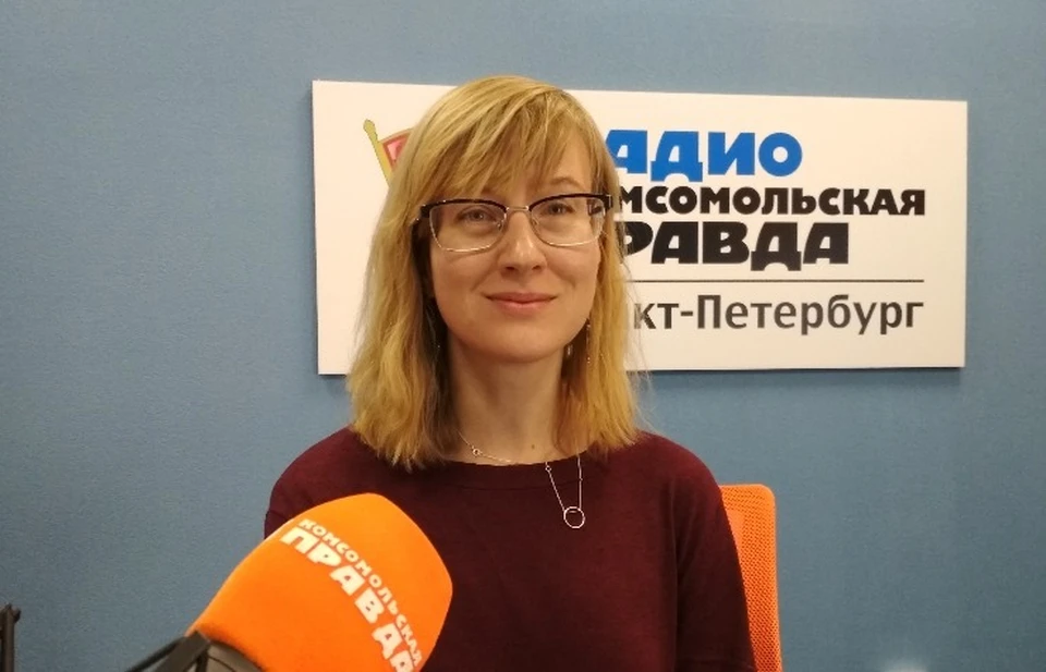 Екатерина Карпова в студии радио «Комсомольская Правда в Петербурге»