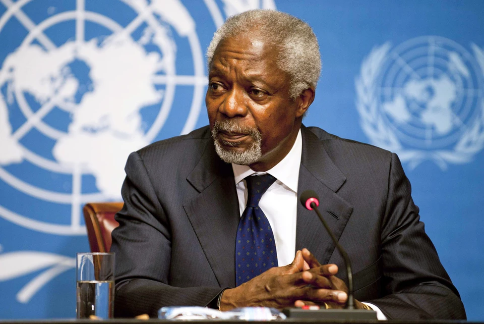 Скончался бывшый генеральный секретарь ООН Кофи Аннан.