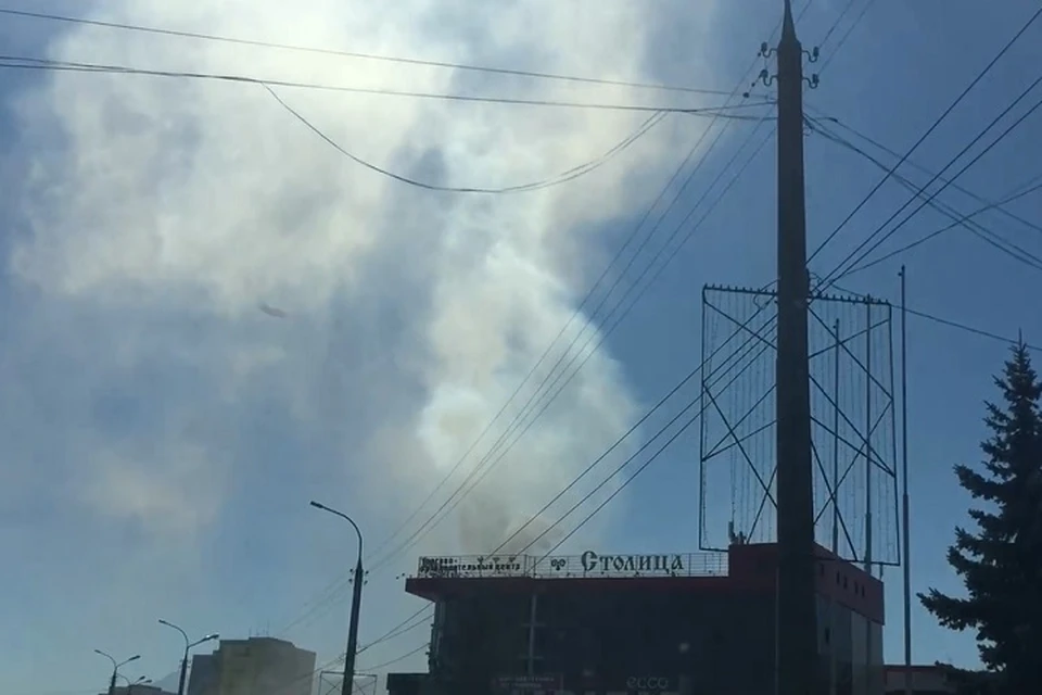 Пожар был виден издалека. Фото: скриншот видео