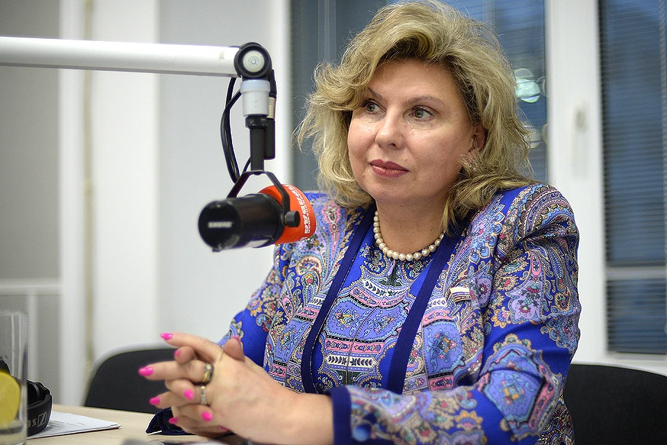 Татьяна Москалькова в студии радио "Комсомольская правда".