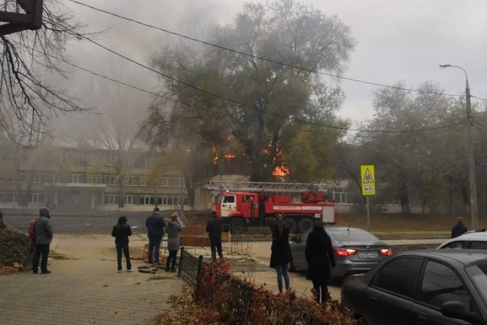Пожар в школе в Самаре