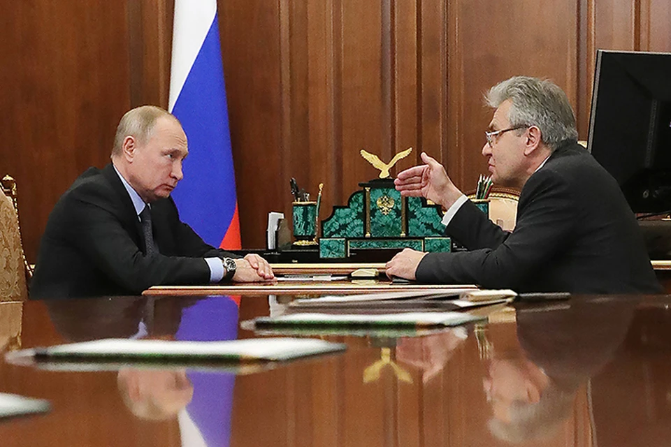 Александр Сергеев на встрече с Владимиром Путиным. Фото: Михаил Климентьев/ТАСС
