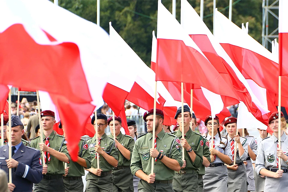 Август 2018 года, во время парада в честь 100-летия независимости в Варшаве.