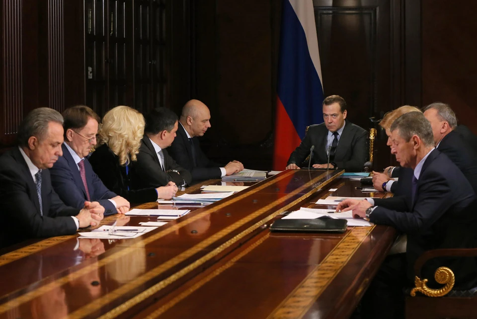 Совещание премьер-министра РФ Д.Медведева с вице-премьерами. Фото: ЕКатерина Штукина/ТАСС