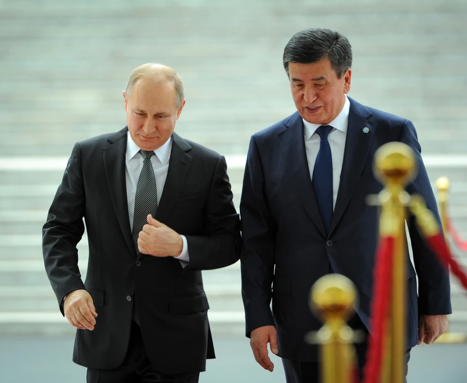 Сооронбай Жээнбеков встретил Владимира Путина в госрезиденции