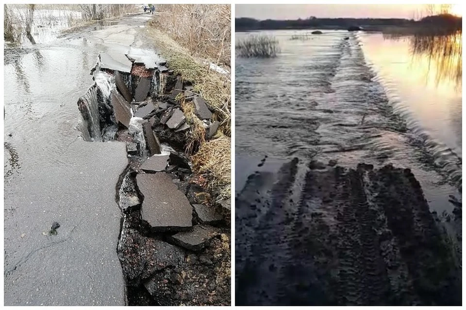 В Омской области паводок размыл дороги к селам и деревням