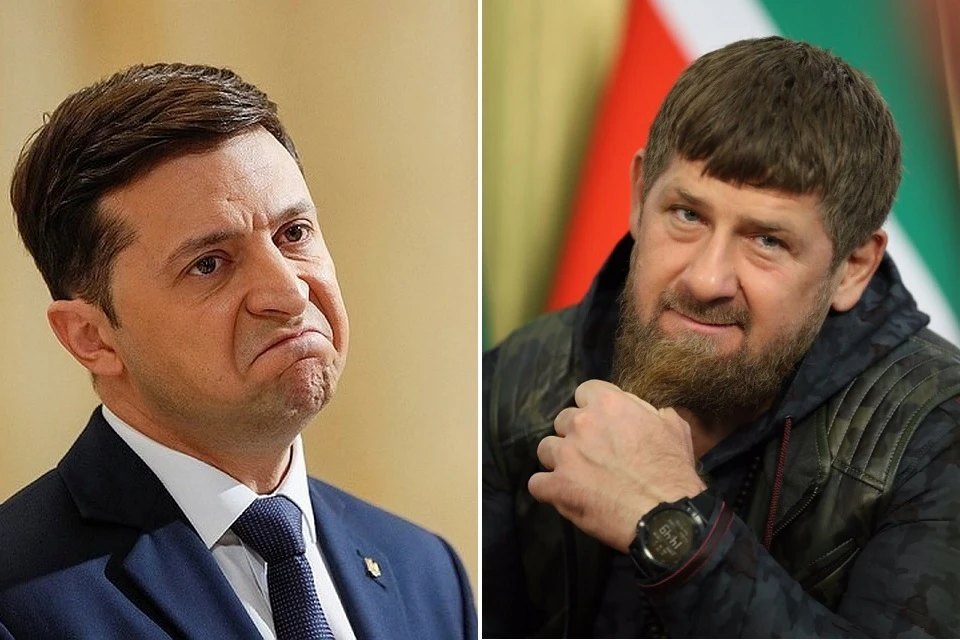 Владимир Зеленский снова извинился перед Рамзаном Кадыровым. Фото: Reuters / личная страница главы Чечни