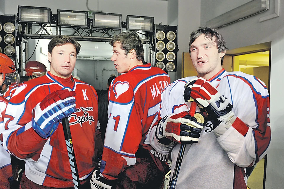 Слева - направо: Илья Ковальчук, Евгений Малкин и Александр Овечкин не играли вместе с 2015 года. Фото: Алексей ФИЛИППОВ/ТАСС