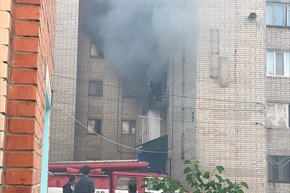 Пожар возник на третьем этаже. Фото: НА СВЯЗИ
