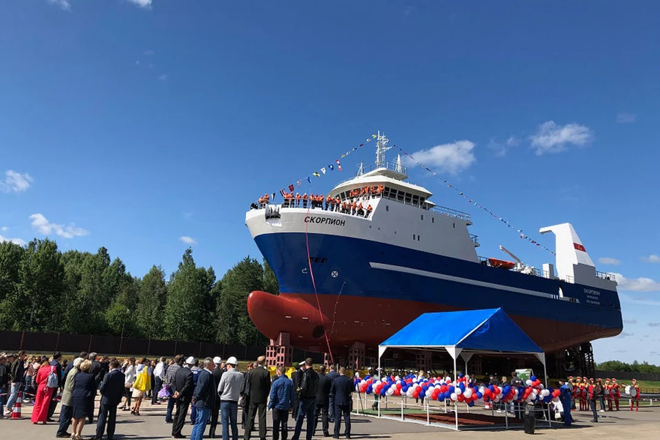 Торжественная церемония прошла на судостроительном заводе «Пелла» 10 июля в рамках III Международного рыбопромышленного форума.