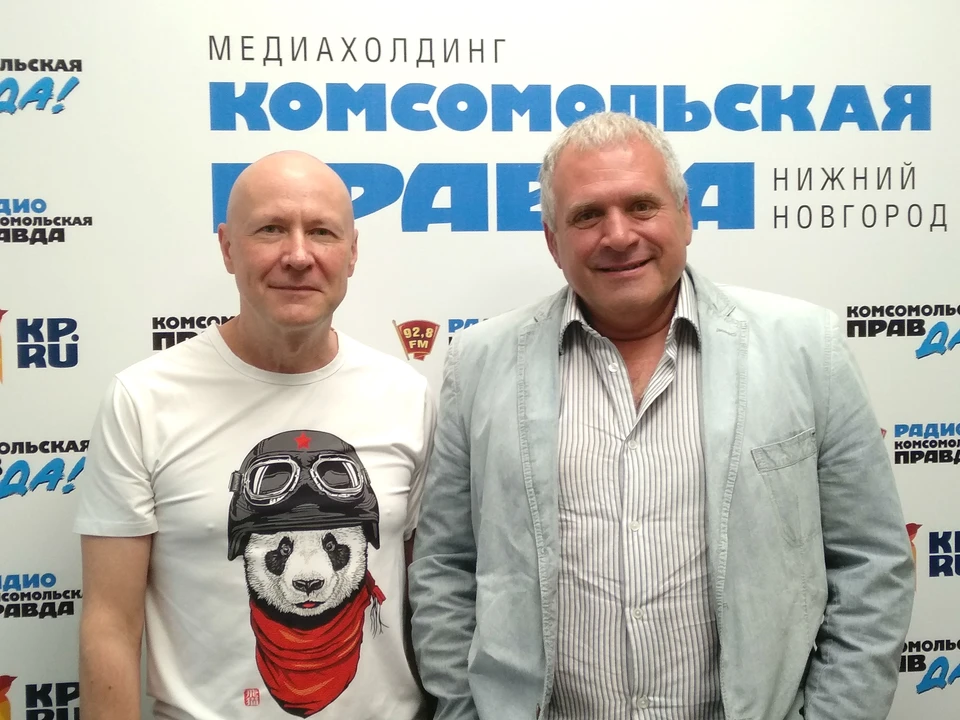 лидер рок-группы «Хроноп» Вадим Демидов и директор фестиваля «Рок чистой воды» Дмитрий Чичикин