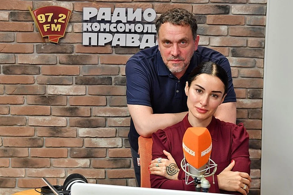 Максим Шевченко и Тина Канделаки на Радио "Комсомольская правда".