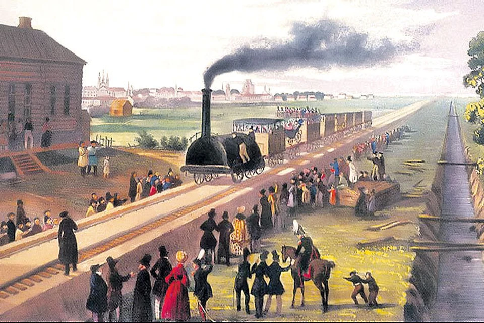 Царскосельская железная дорога. Литография. 1897 г.