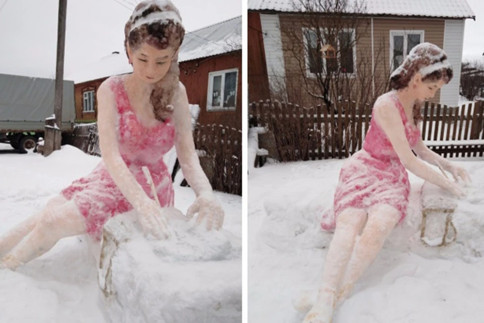 С фигурой часто фотографируются местные жители. Фото: vk.com/kirov247