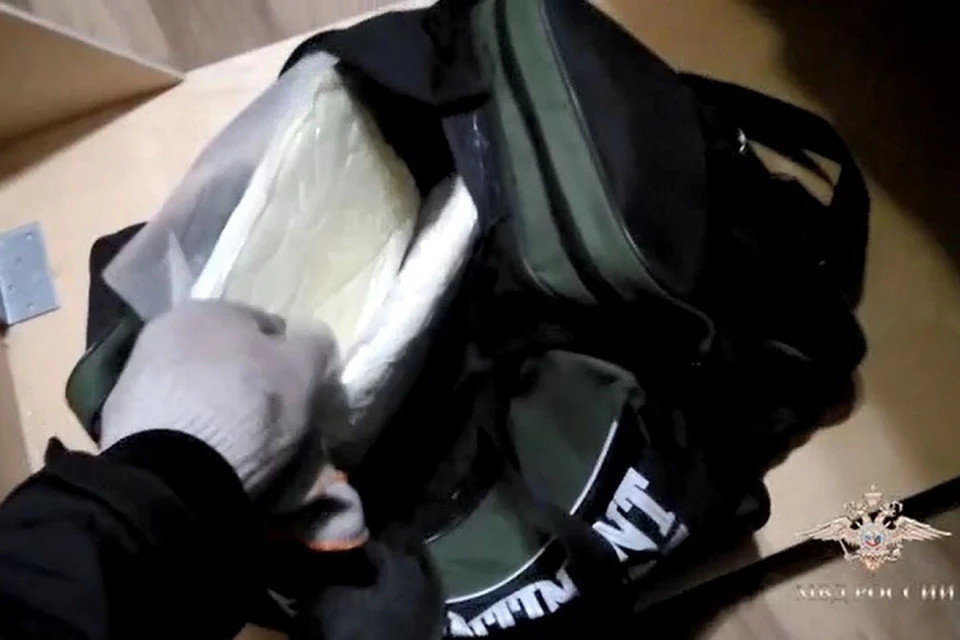 Полицейские изъяли 30 килограммов амфетамина в ходе операции против группы наркодельцов. Фото: кадр с видео МВД РФ