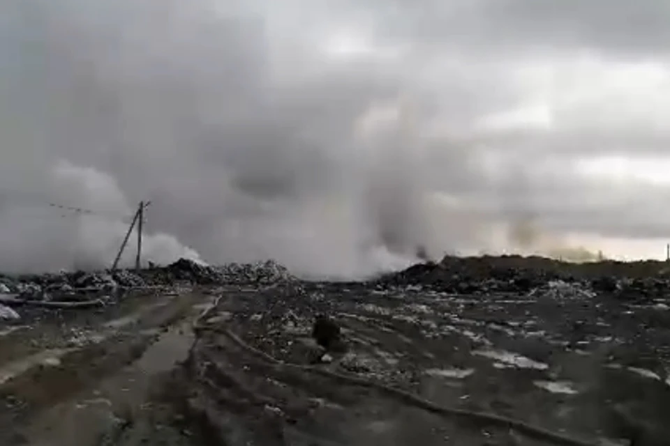 Последний пожар на свалке спасатели МЧС тушили около суток. Фото: vk.com/koltushi_navsegda