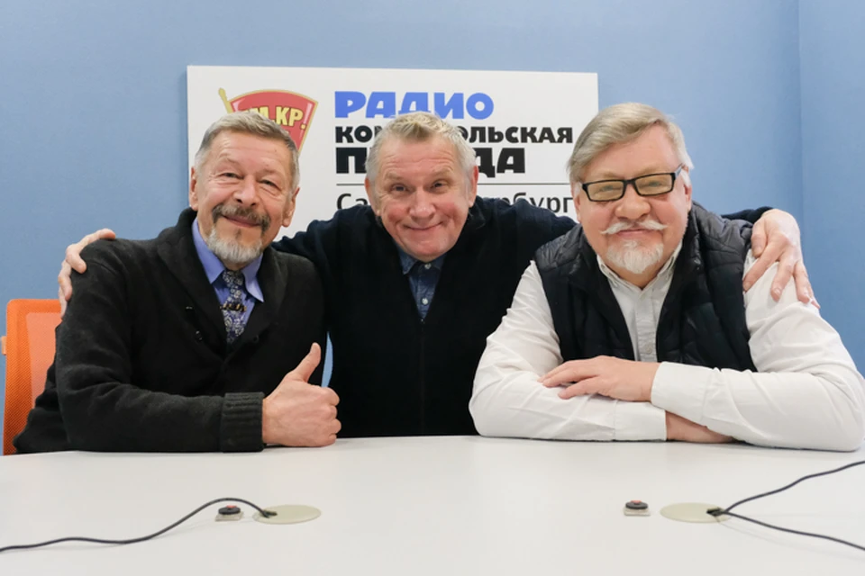 Александр Донских, Олег Гаркуша и Александр Семенов в студии радио «Комсомольская Правда в Петербурге», 92.0 FM