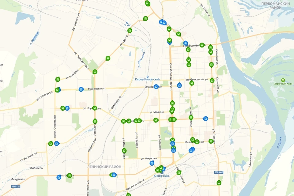 Движение автобусов в реальном времени. Карта движения автобусов в реальном времени. Карта Кирова общественный транспорт. Карта дорожных знаков Кирова. Карта общественного транспорта в реальном времени.