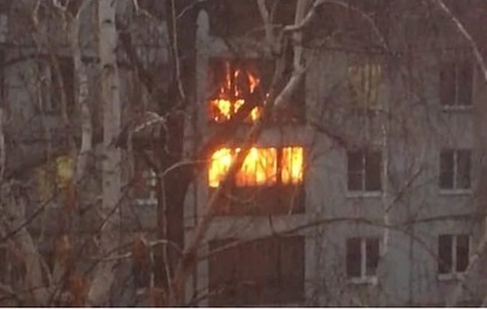 Огонь полыхал вовсю. Фото: Андрей Петров