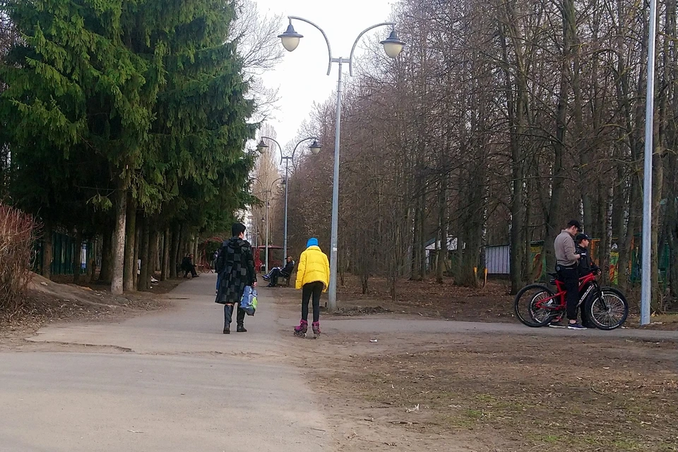 Липчане гуляют в парках во время карантина по коронавирусу