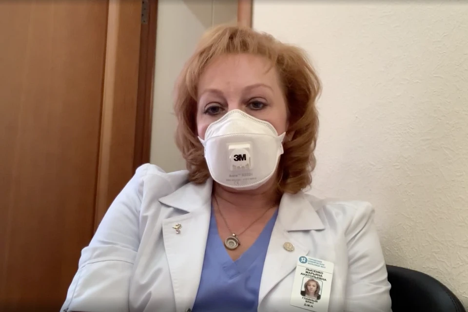Главный врач московской ГКБ №52 Марьяна Лысенко записала видеообращение от имени коллег-медиков. Фото: кадр видео.