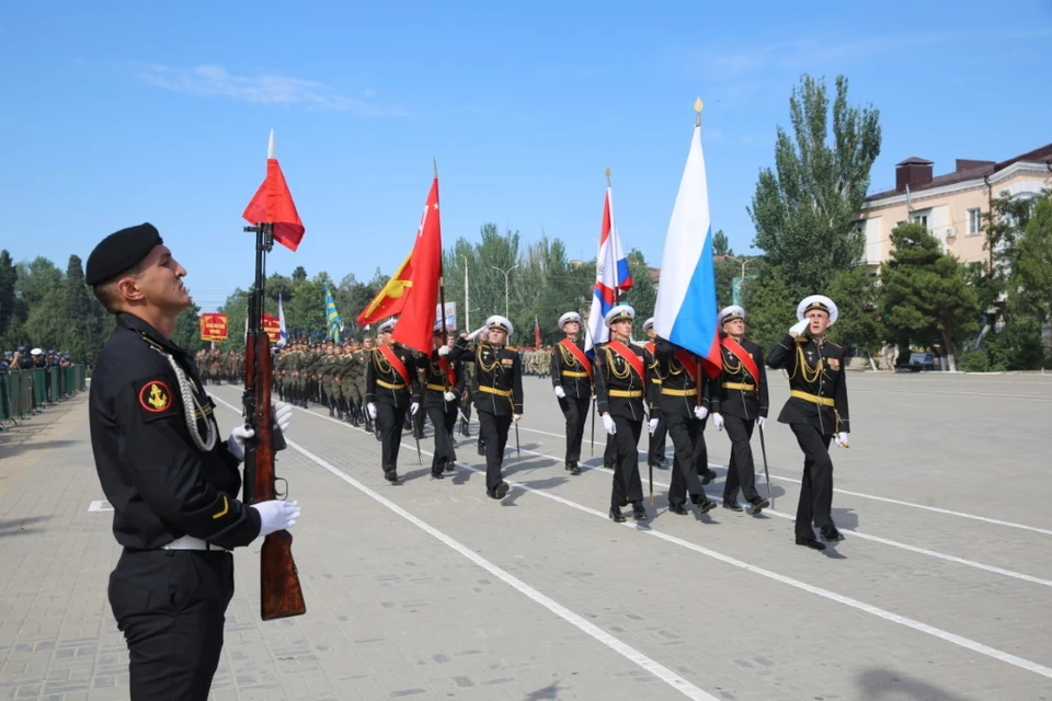 Репетиции Парада Побелы в Каспийске прошли успешно. Фото: сайт правительства Дагестана