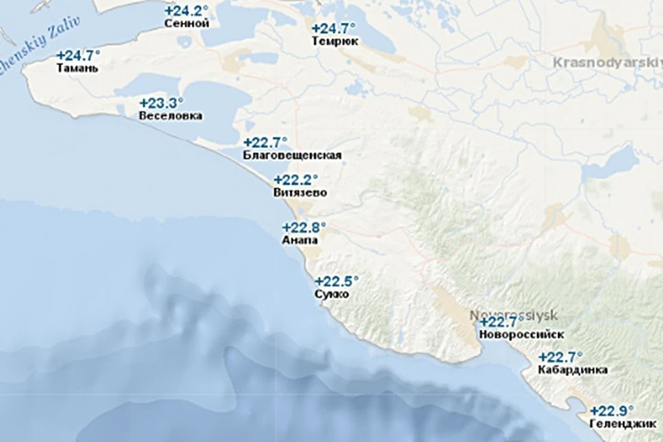 Погода онлайн новороссийск карта