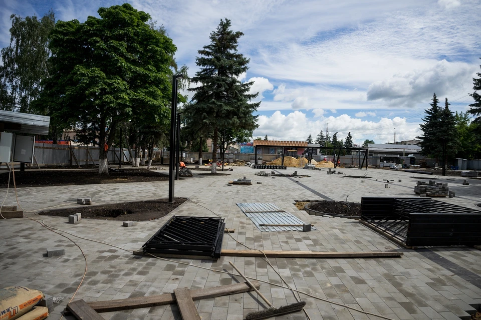Ко Дню города орловцы смогут увидеть обновленный сквер Героя Ермолаева возле завода "Стекломаш"