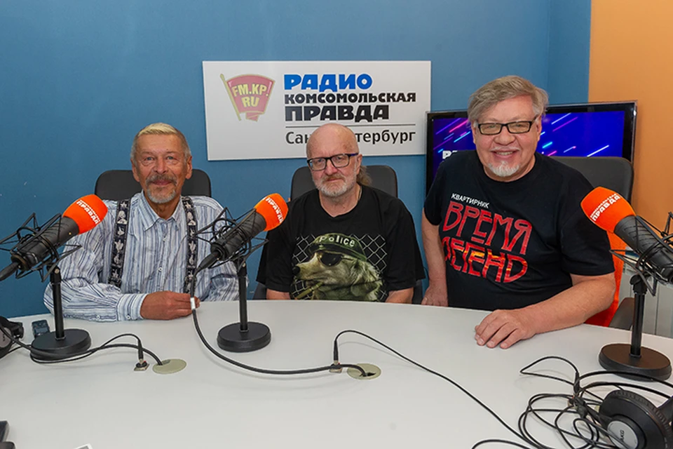 Александр Донских, Николай Гусев и Александр Семенов в студии радио «Комсомольская Правда в Петербурге», 92.0 FM