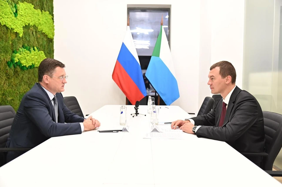 Михаил Дегтярёв и Александр Новак обсудили вопросы развития энергетики Хабаровского края