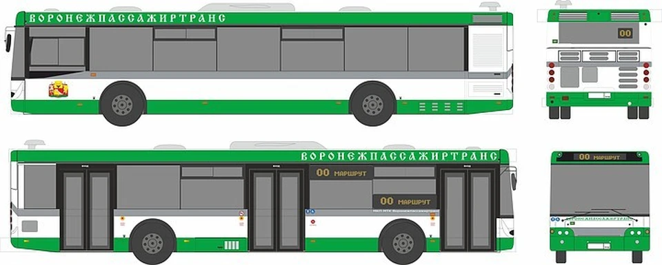 Примерное изображение автобусов, использовавшееся в аукционной документации