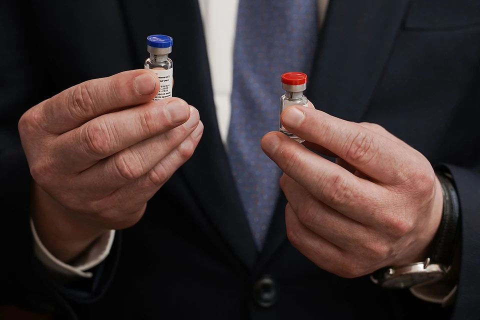 Сегодня утром впервые в мире зарегистрирована вакцина против новой коронавирусной инфекции. Фото: Дмитрий Куракин/Пресс-служба Минздрава России/ТАСС