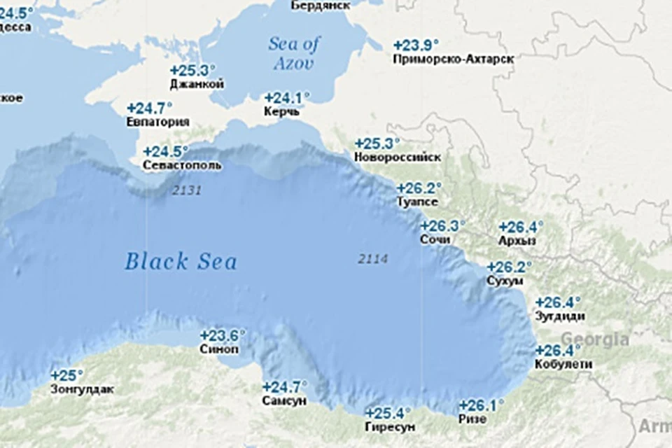 Температура воды в шепси сегодня