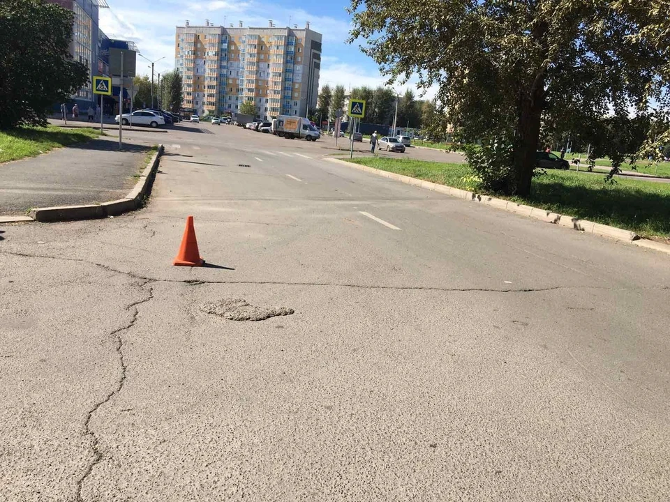 Красноярский школьник-велосипедист описал сбившего его водителя. Фото: пресс-служба ГИБДД.