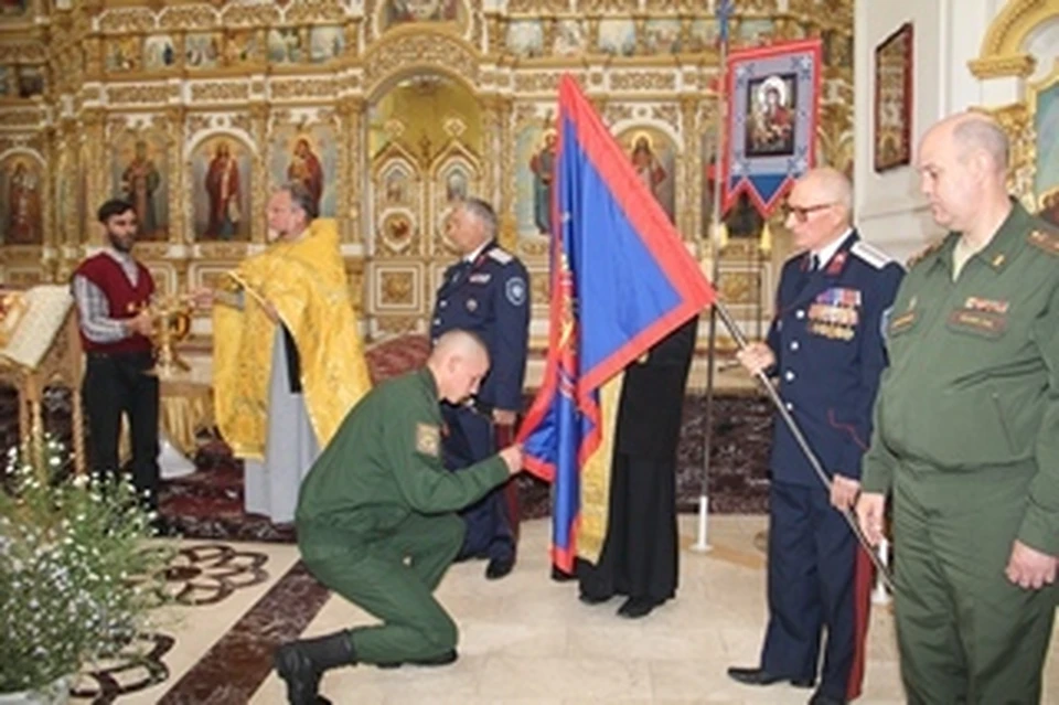 В Валуйках военнослужащие казачьей роты приняли присягу. Фото пресс-службы администрации Валуйского городского округа