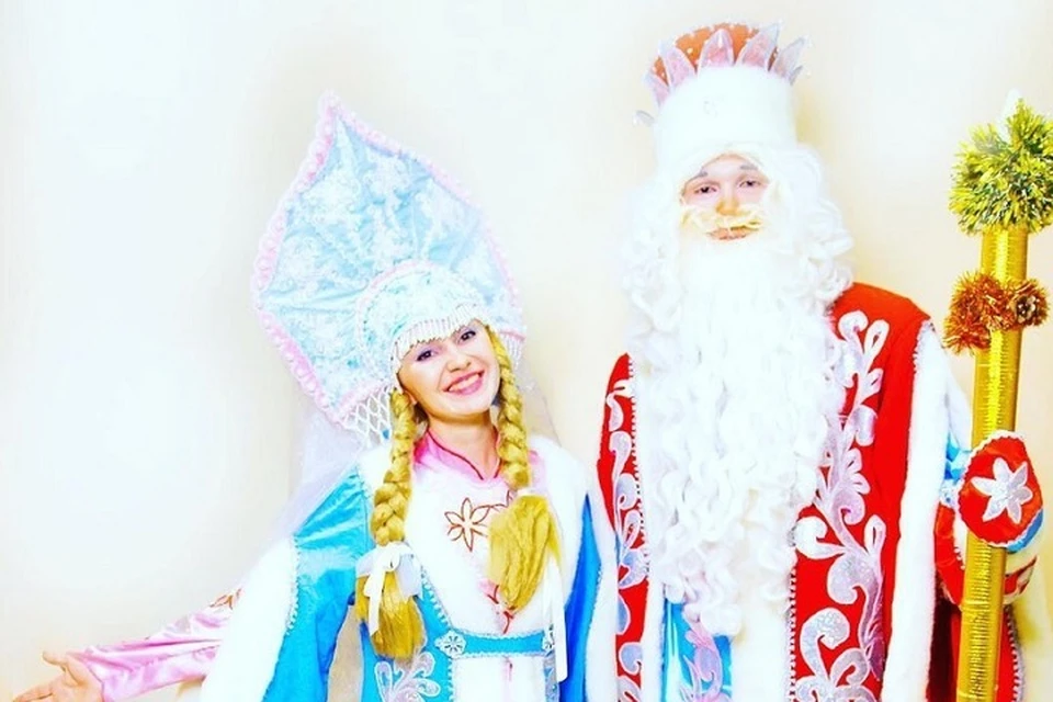 Дед Мороз и Снегурочка одной из тюменских студий событий.