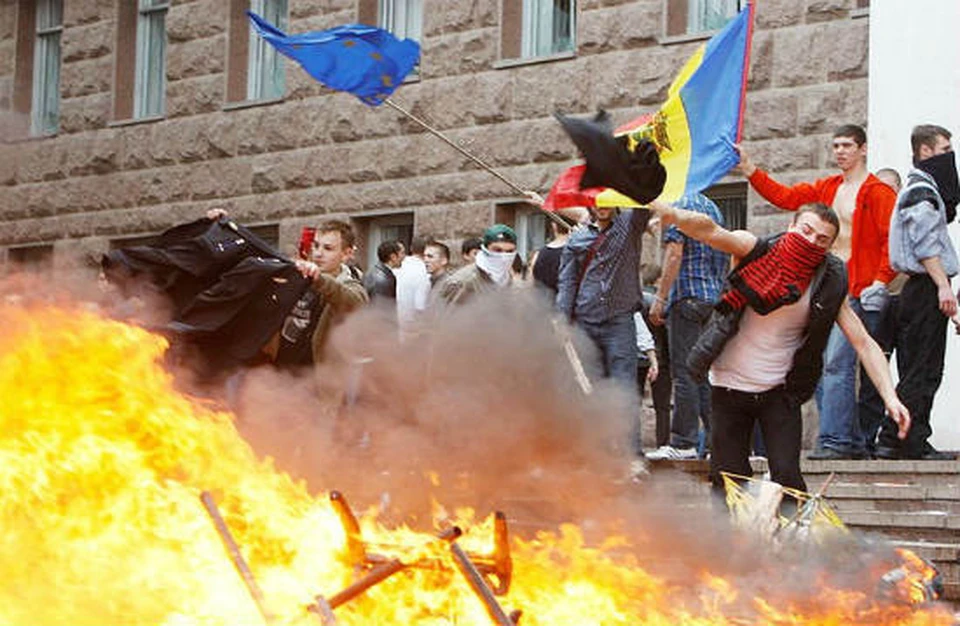 Кишинев уже повидал одну революцию - 7 апреля 2009 года.