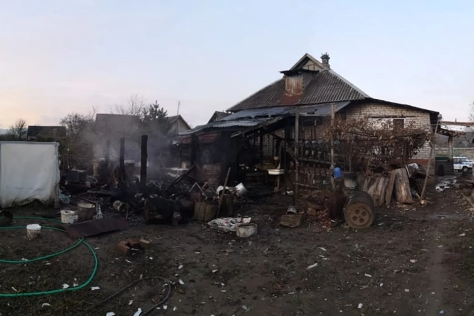 После пожара в Абинском районе. Фото: краевого СУ СК РФ