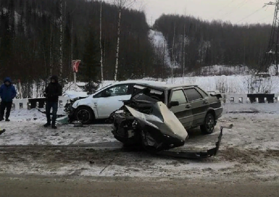 Авария произошла в Губахинском районе. Фото: ГИБДД по Пермскому краю.