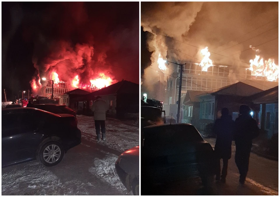 В Миассе горит частный дом. Фото: t.me/Миасский пломбир
