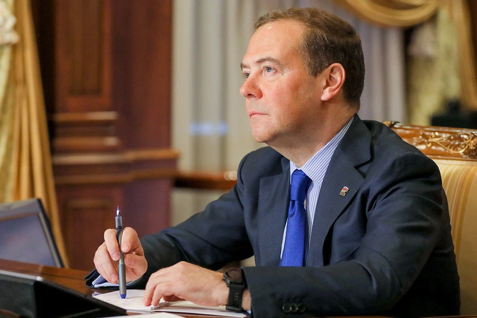 Заместитель председателя Совета безопасности РФ Дмитрий Медведев. Фото: Екатерина Штукина/POOL/ТАСС