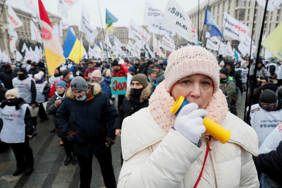 15 декабря, шествие предпринимателей в Киеве, добивающихся господдержки и снятия ограничений на деятельность, введенных на фоне пандемии.