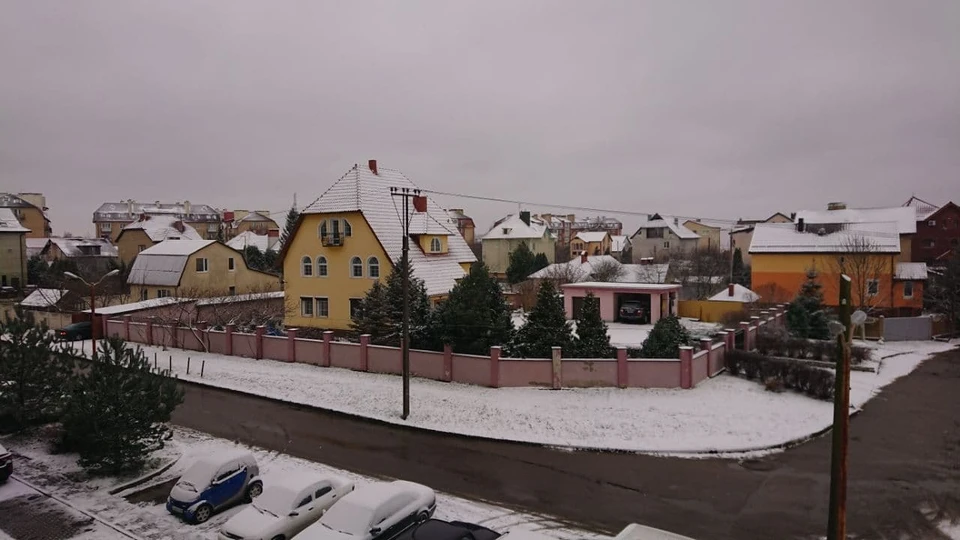 Снег в Гурьевске.