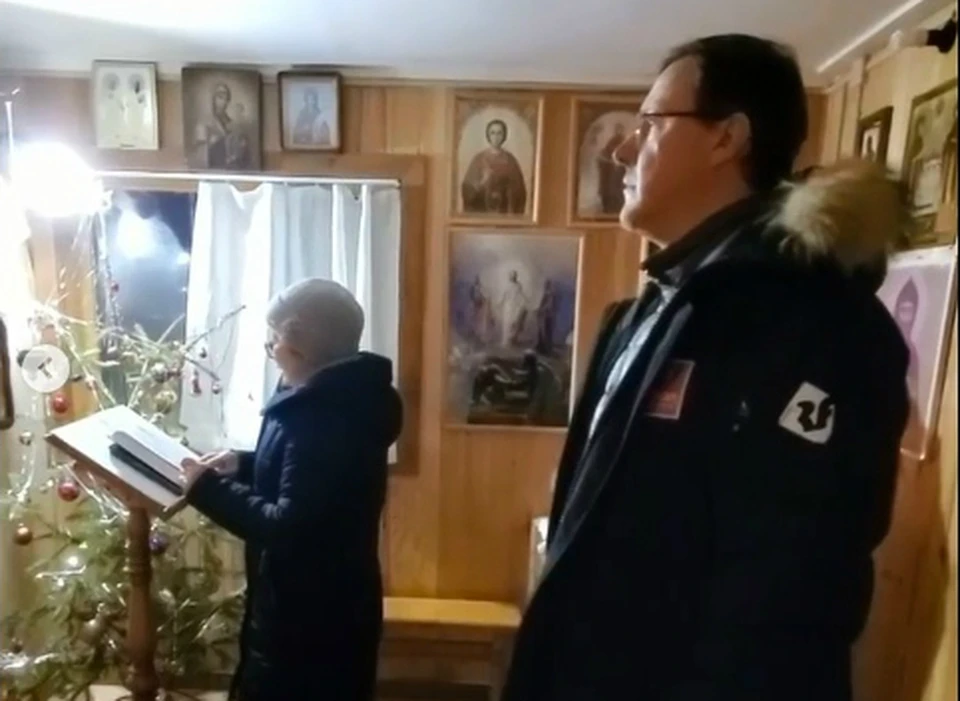 Глава региона поделился видео из маленького сельского храма