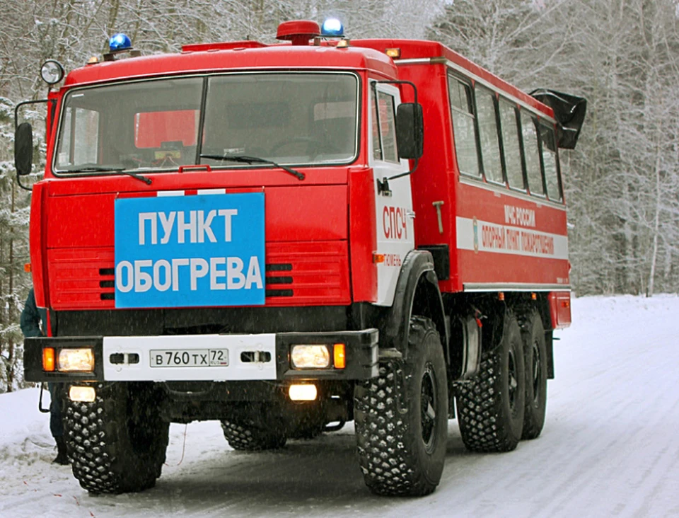 На дорогах Тюменской области работают подвижные пункты обогрева