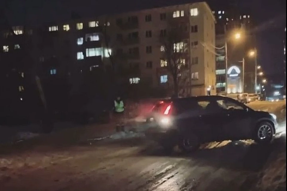 Склон превратился в каток